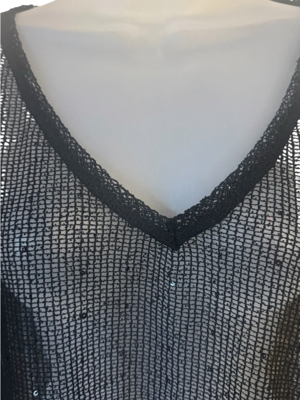 *HOST PICK* Black Sheer V-Neck Swim Cover-Up XLARGE     #12 - Picture 2 of 6